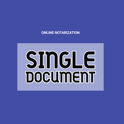 Single Document online notarization