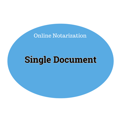 Single Document online notarization